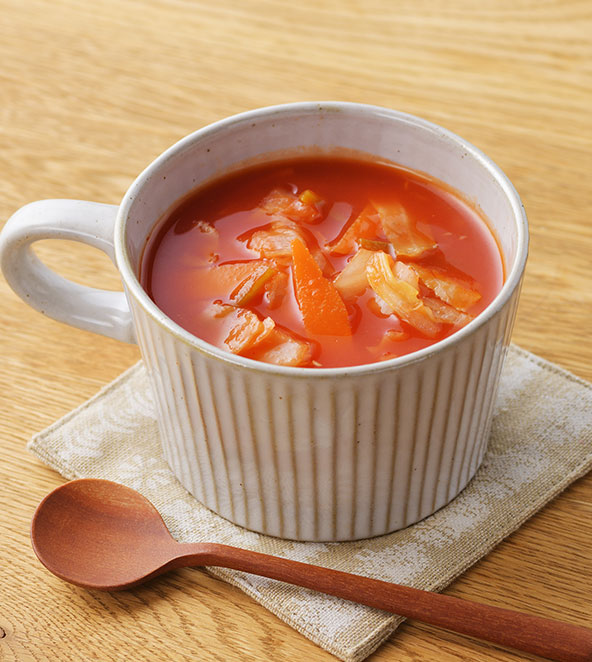 レンジでトマト野菜スープ